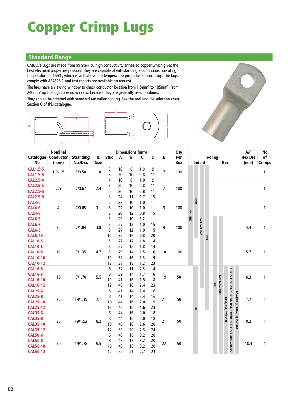 thumbnail image 2 of Heavy Duty Copper Lug Crimper Tool - 6 Gauge To 2/0 Gauge Wire 2 of 4